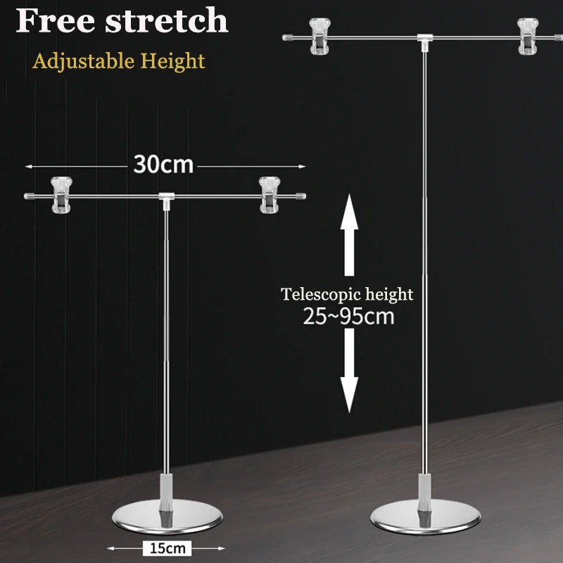 Adjustable stand supports photo and video backdrops during shooting