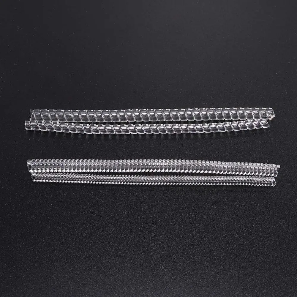 Set of transparent silicone ring adjusters in a compact package