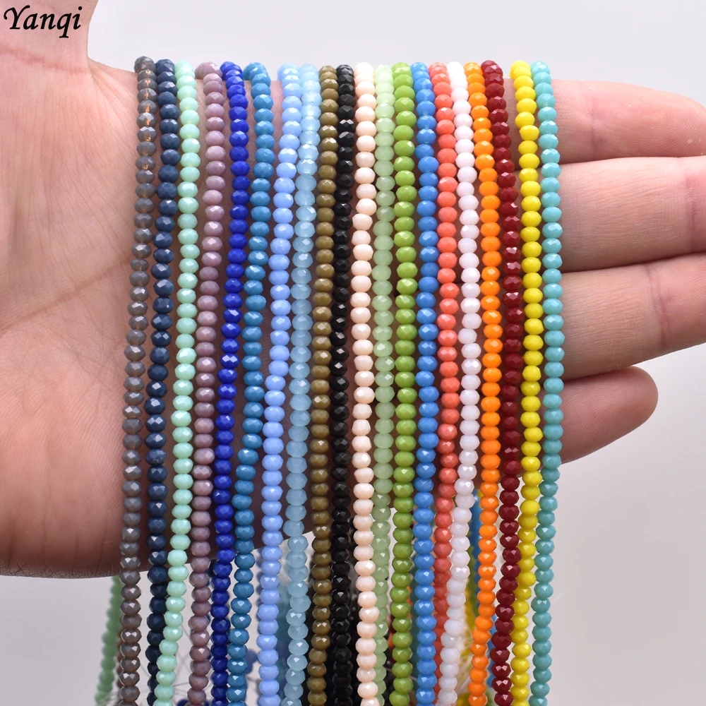 Yanqi crystal beads of different diameters and colors