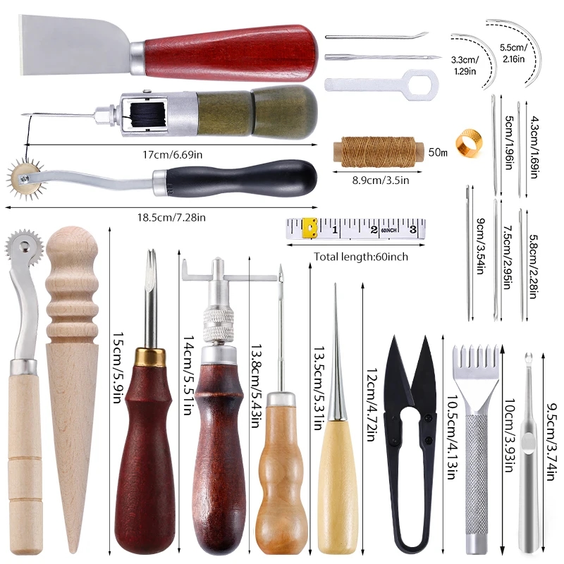 Sewing needles with perfect sharpening, suitable for different types of leather