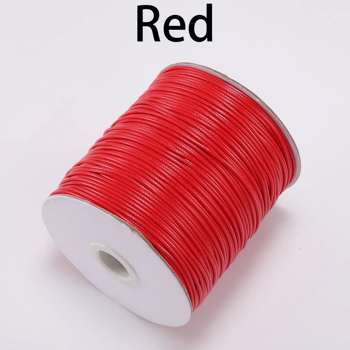 Samples of waxed cotton cord with diameters from 0.5 to 2.5 mm