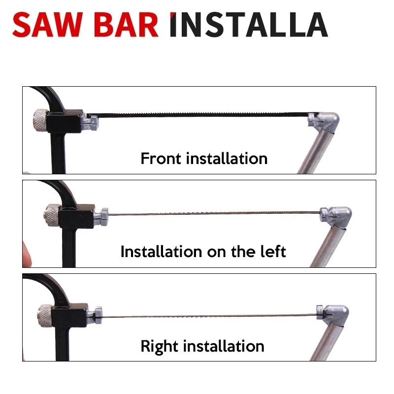 Six-blade set for working with various materials