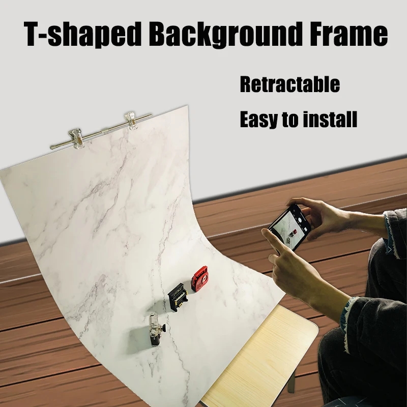 Compact and lightweight photo backdrop stand design with folding capability