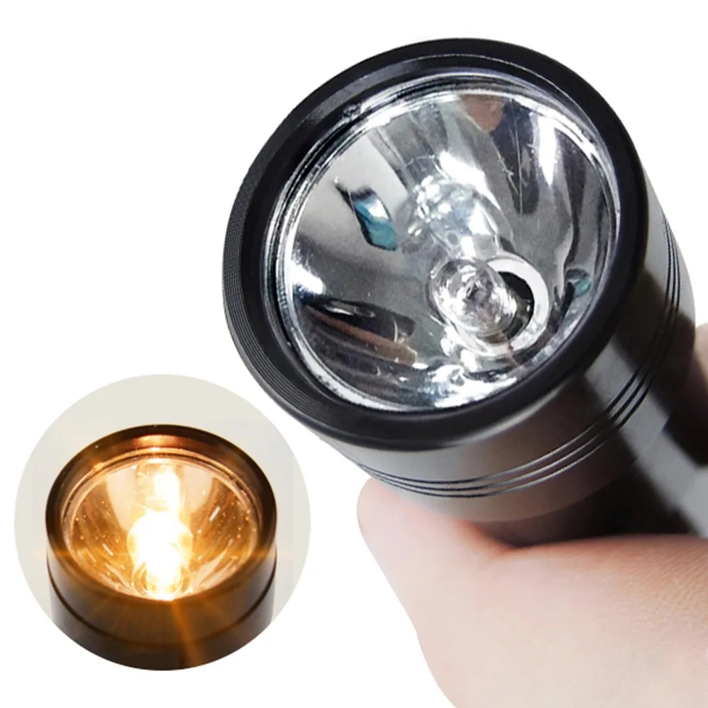 The illuminator operates on 2 AA batteries (not included)