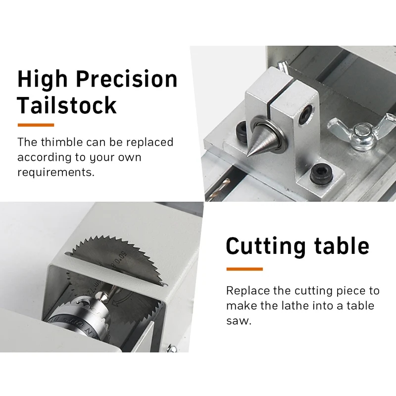 Mini lathe with work samples
