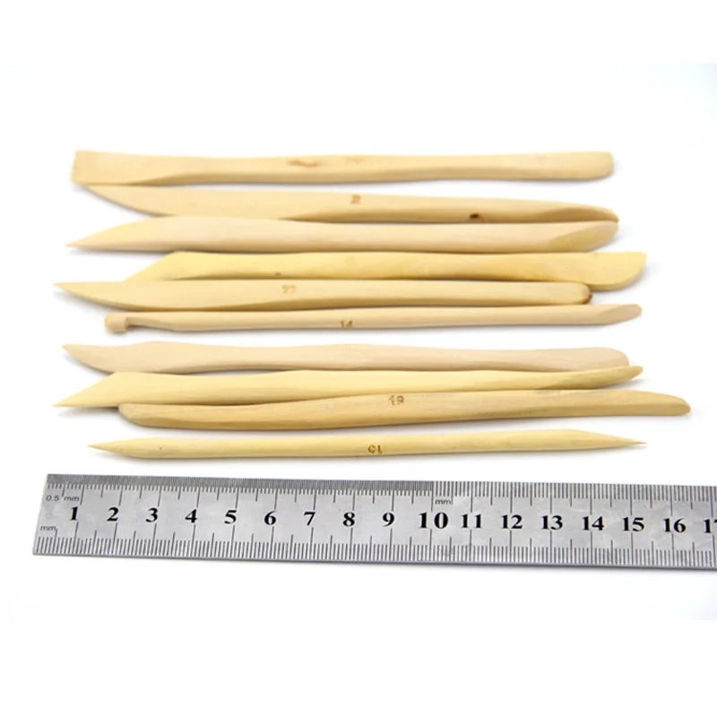 High-quality wooden tools for artistic sculpting and modeling
