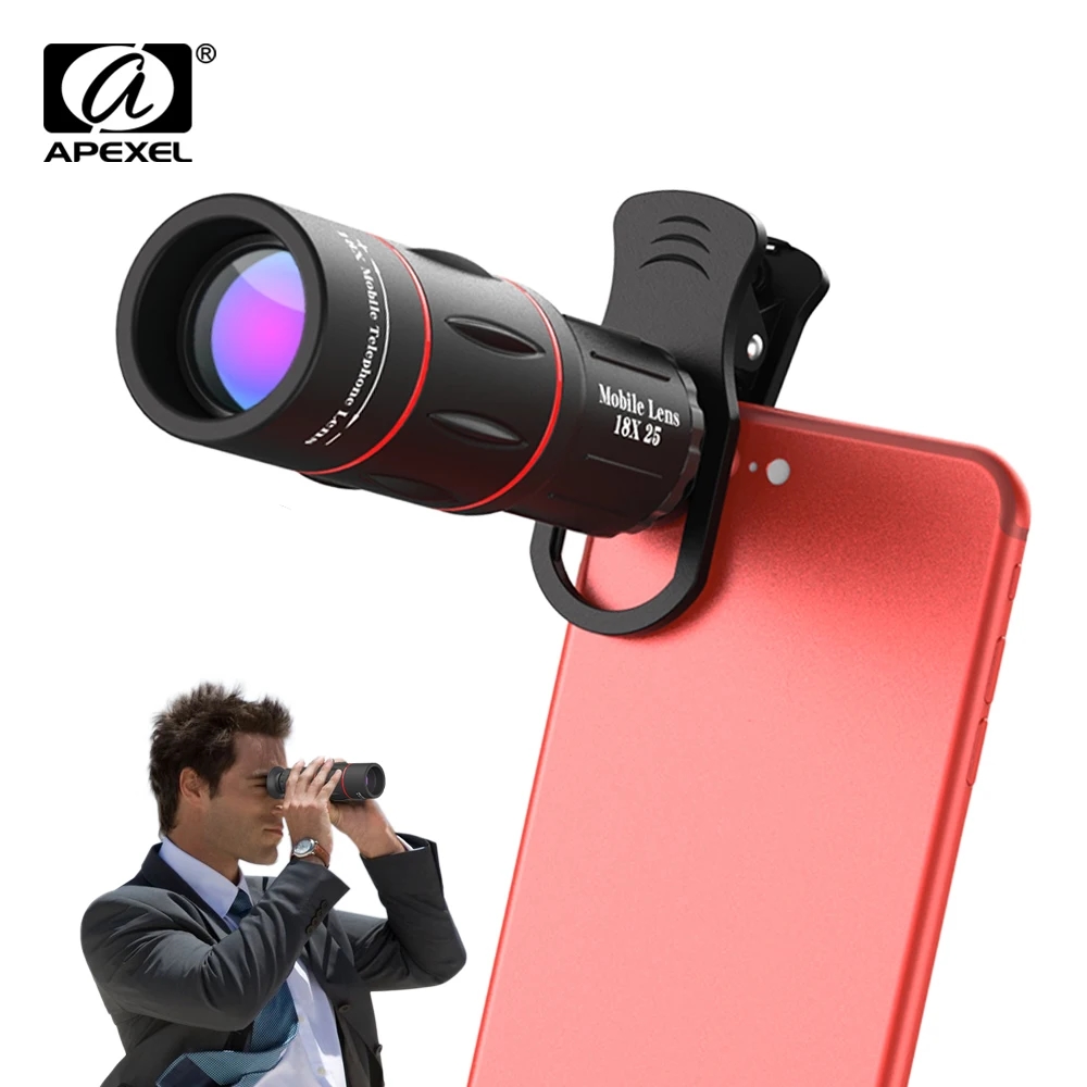 APEXEL telescope lens for enhancing smartphone photos