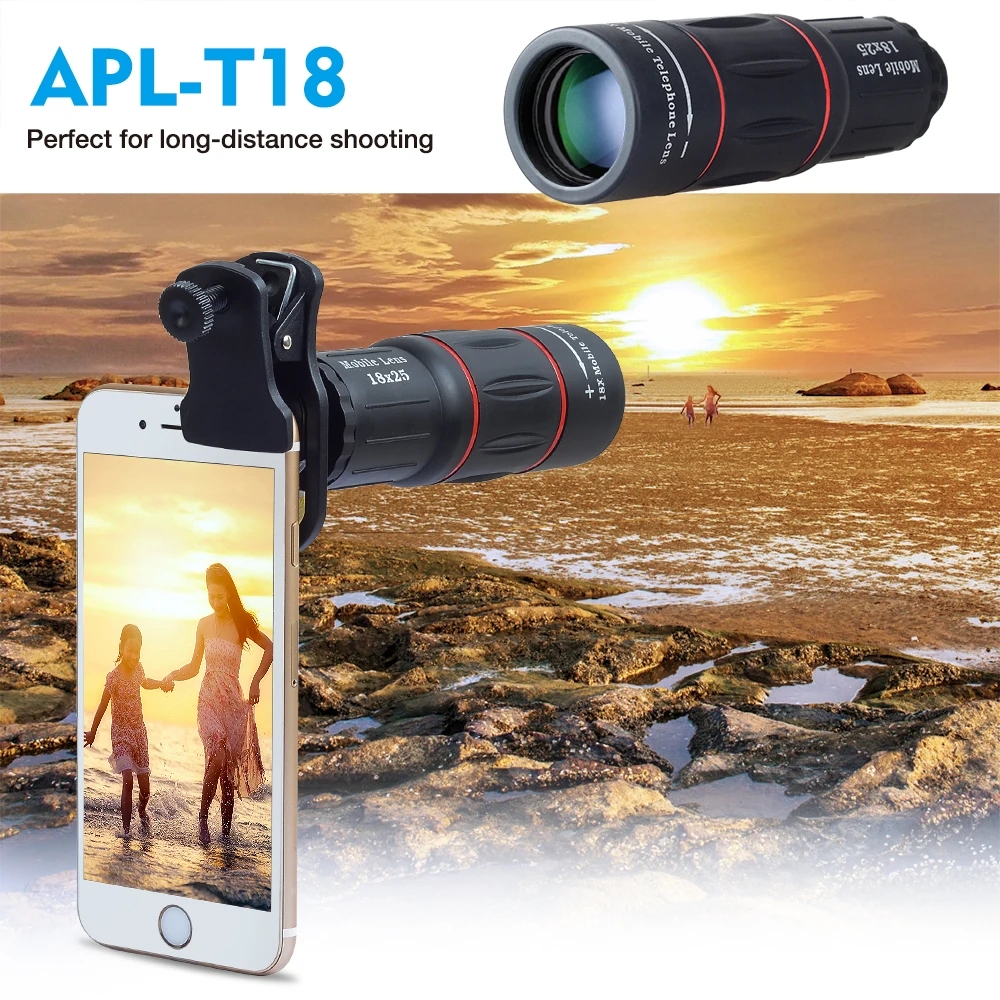 All components of the APEXEL 18X monocular kit