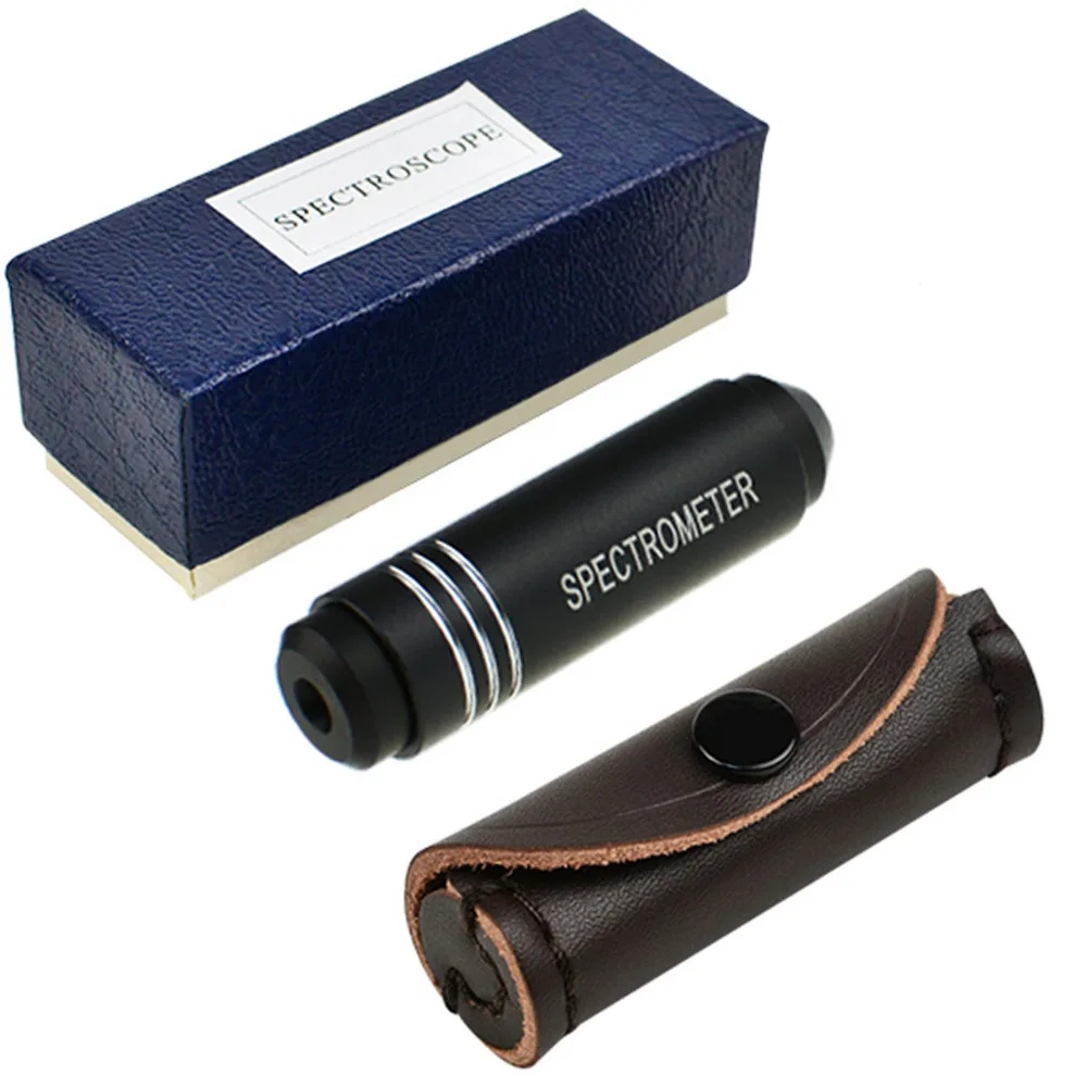 Close-up of the spectroscope with the visible dispersive element
