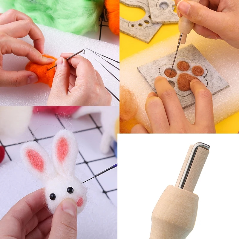 Assembled needle set against the backdrop of a creative process, showing their use