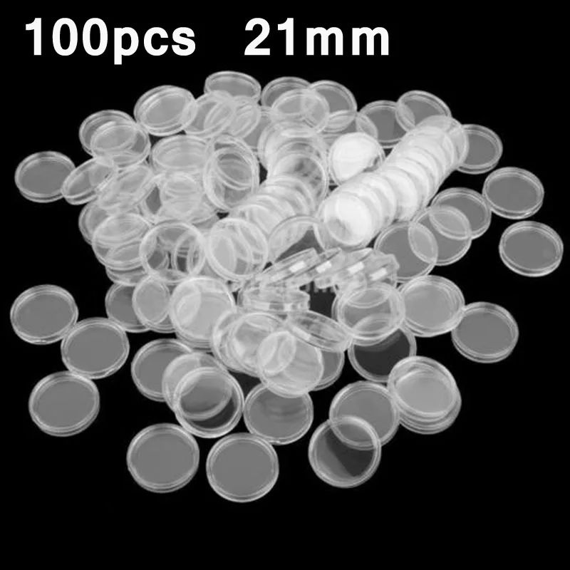 Robuster transparenter Behälter für 30 mm Münzen