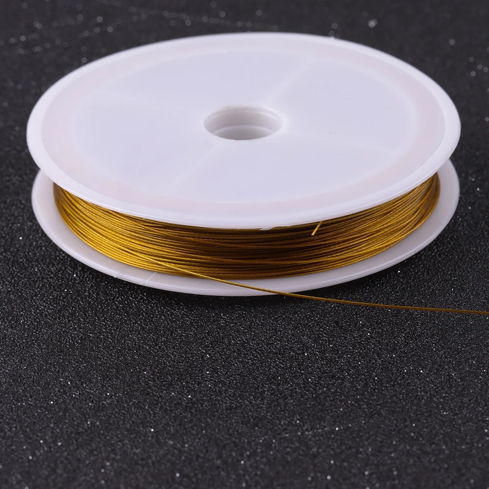 Image of golden 1.0mm wire, suitable for creating unique jewelry
