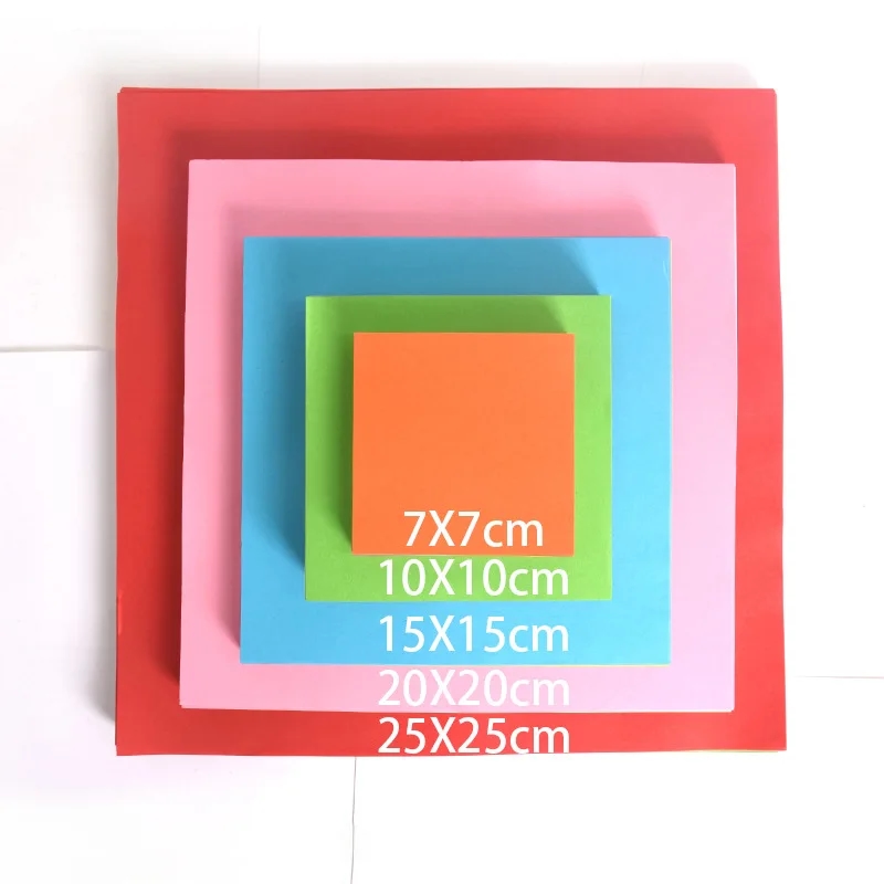 Set of colored paper for origami, 100 sheets, for creating beautiful crafts