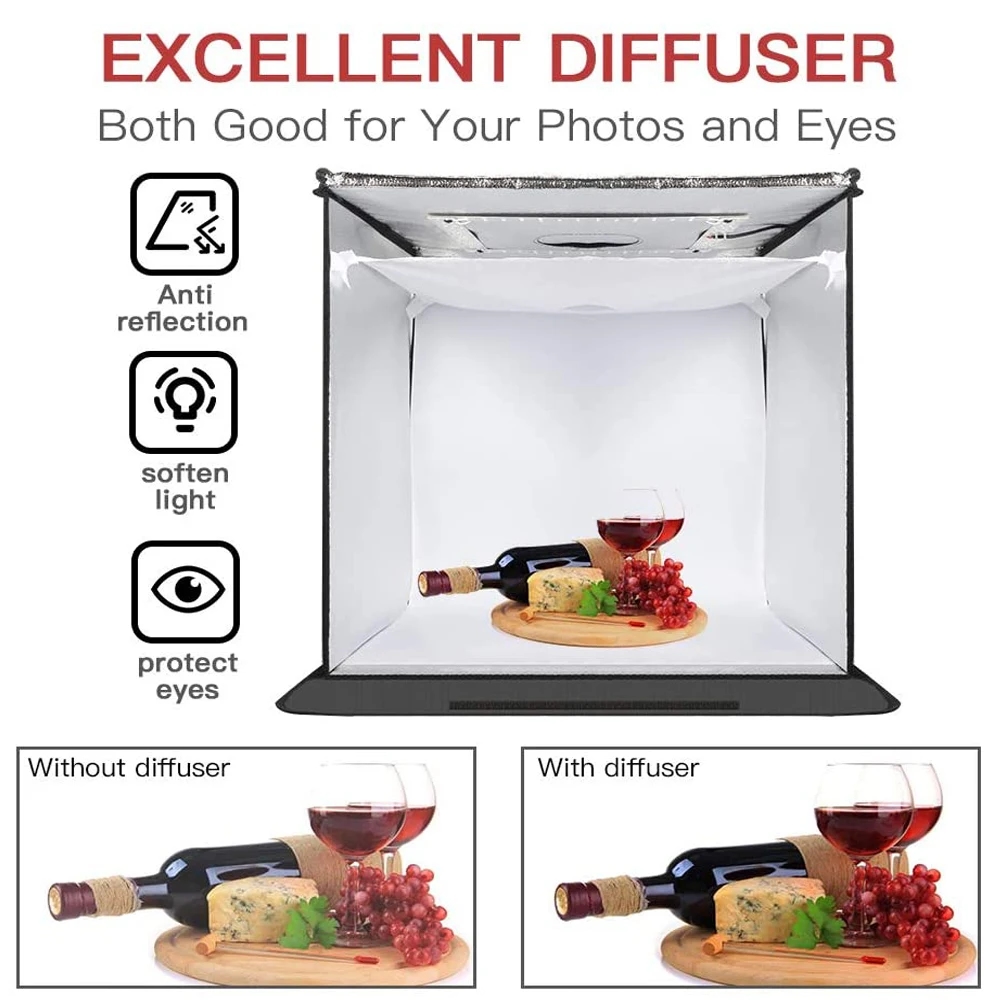Process of setting up the photo studio with instructions