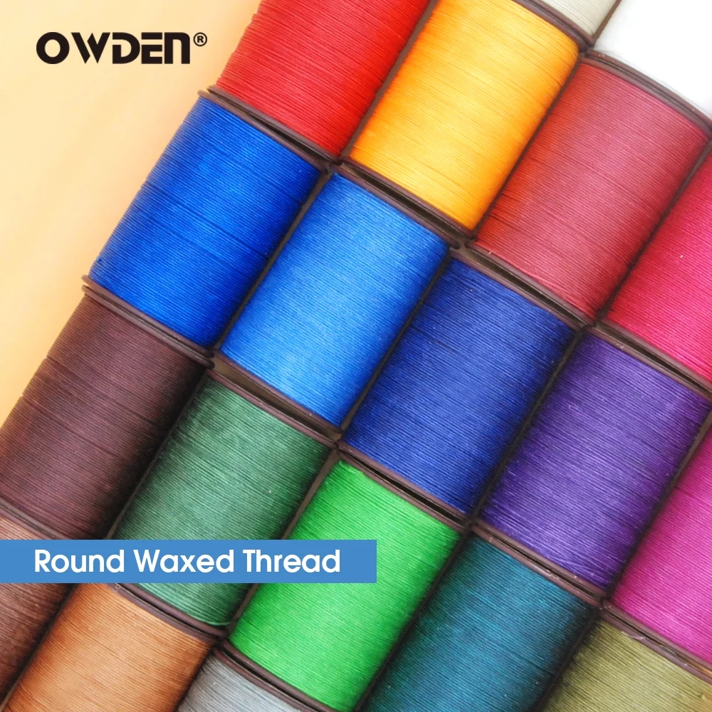 The texture of the waxed thread ensures ease of use and smooth seams