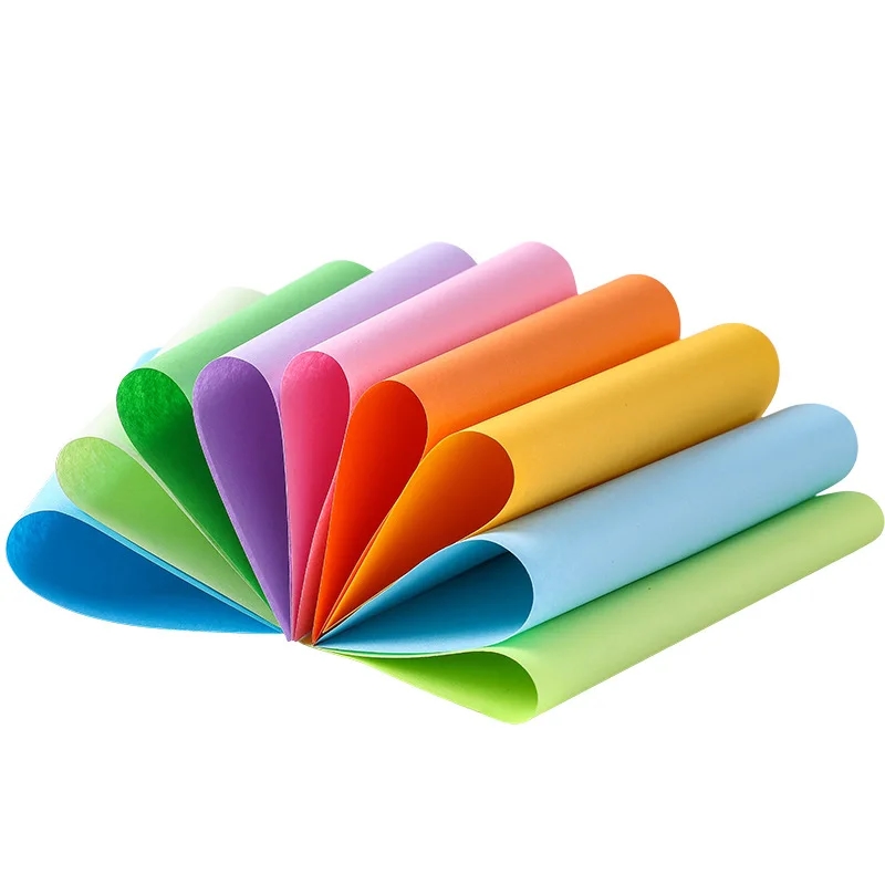 Colored paper for origami, 15x15 cm, a great choice for art lessons