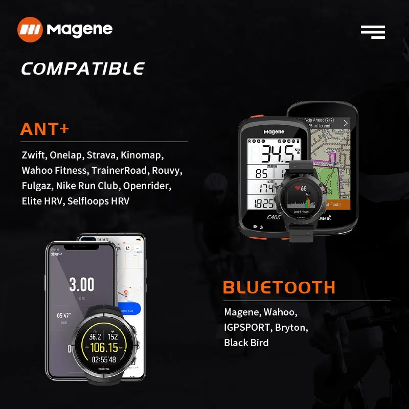 Magene Mover H64 Heart Rate Sensor worn by a person during a workout