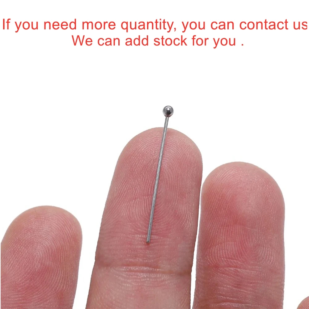 Steel pins for jewelry of different lengths in a set