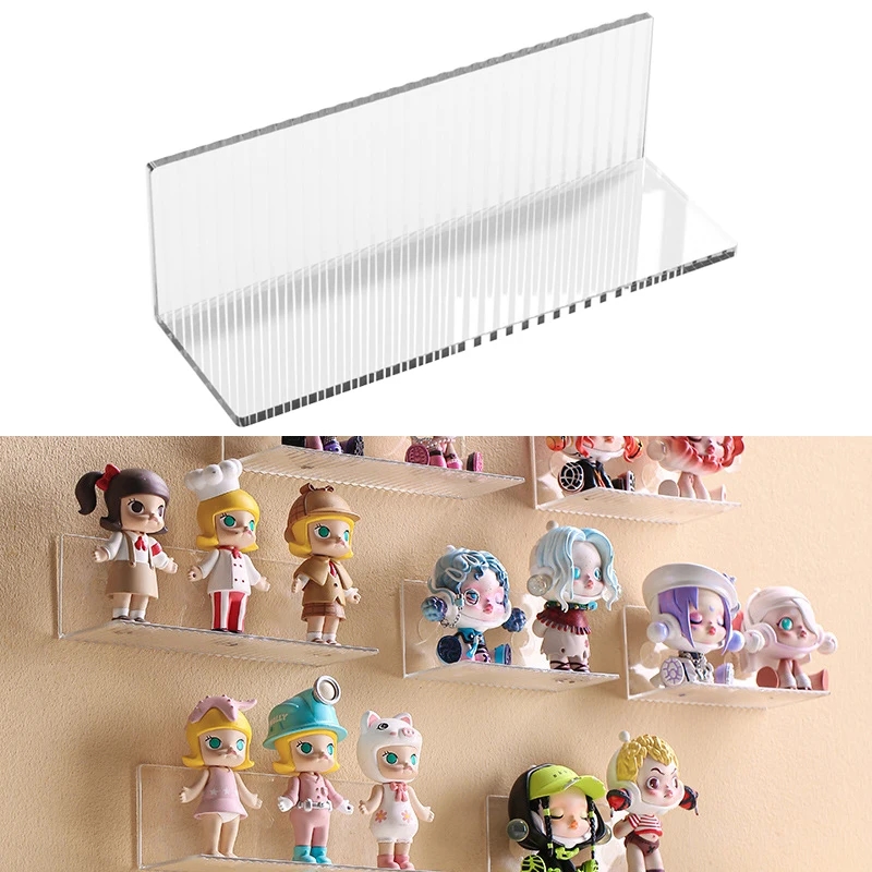 Transparent acrylic shelf for toys on the wall