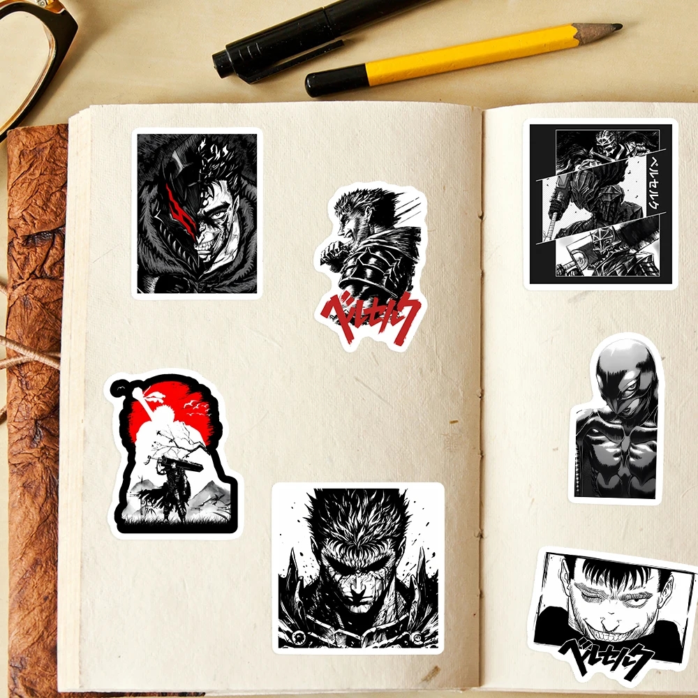 Original sticker with Griffith, executed in a gloomy gothic style