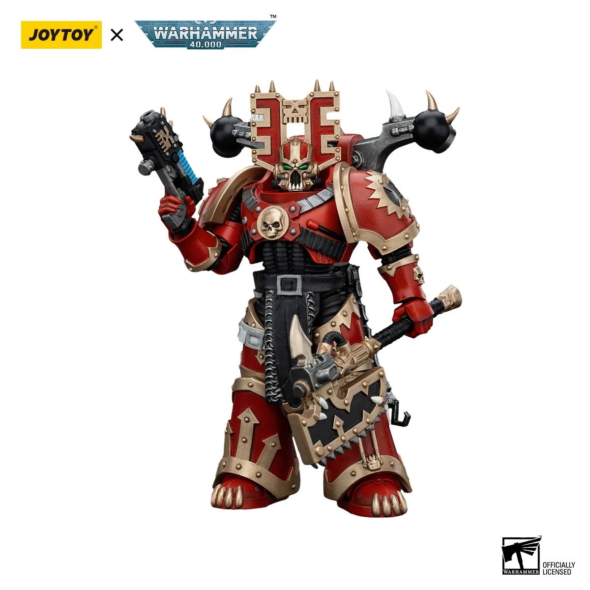Close-up of Khorne Berserkers' weapons and armor