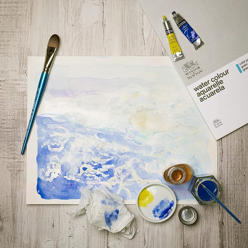 Close-up of a tube of Winsor & Newton Cotman watercolor paint