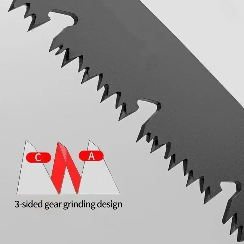 The saw easily fits in the hand or in the pocket