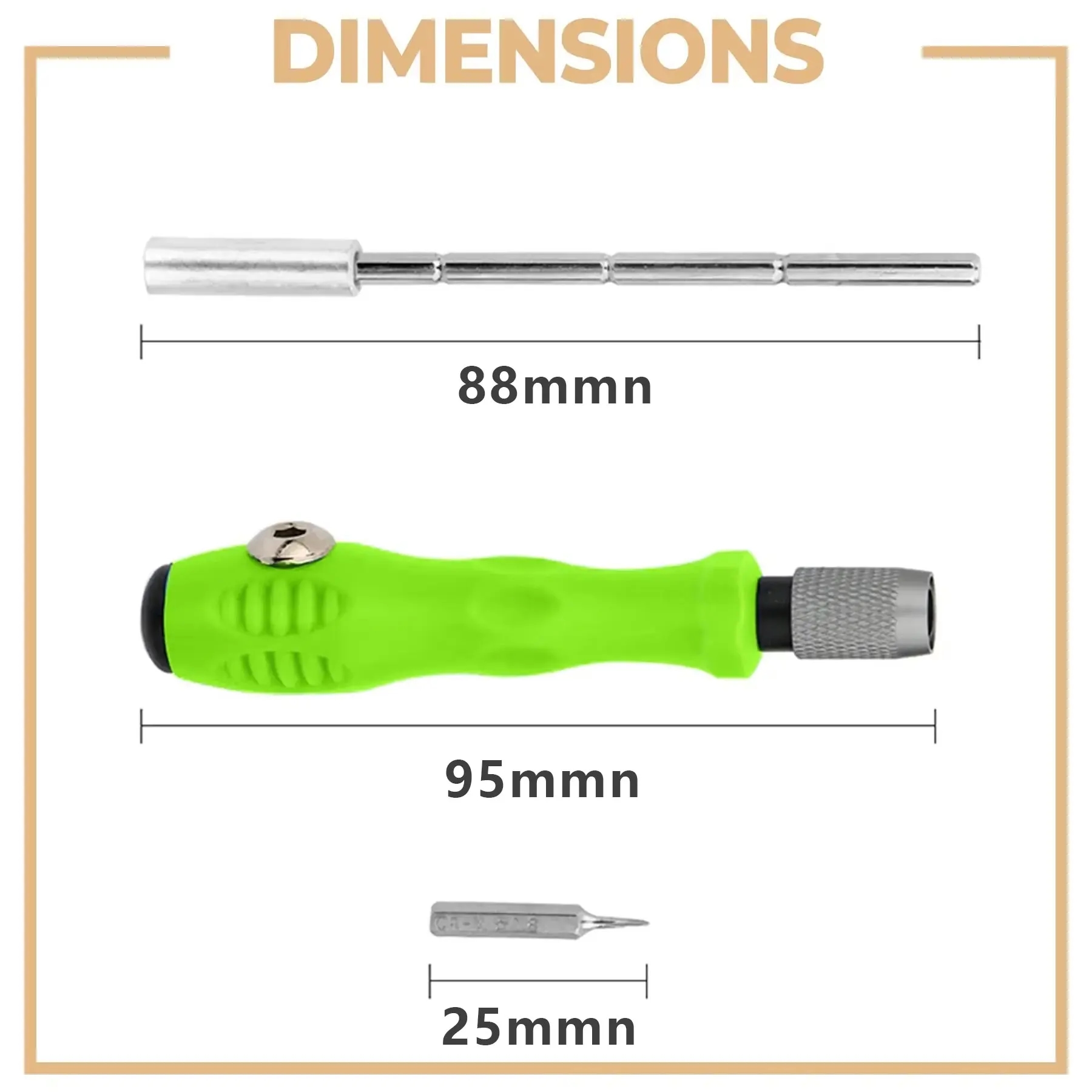 Mini ensemble de tournevis 32 en 1 sur un bureau avec des outils