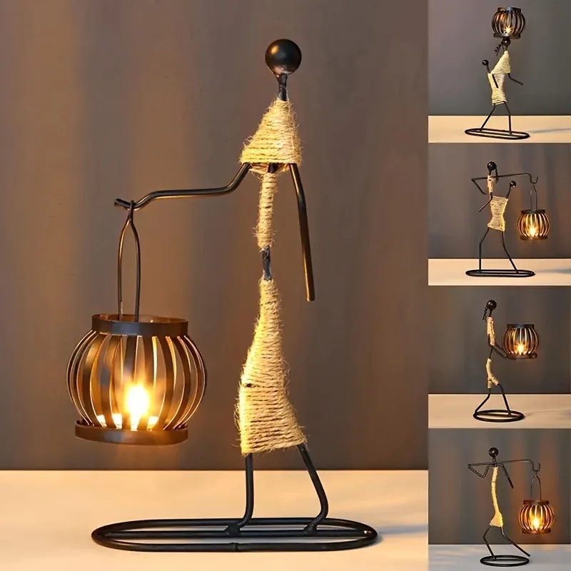 Candelabro de metal dourado para interiores modernos