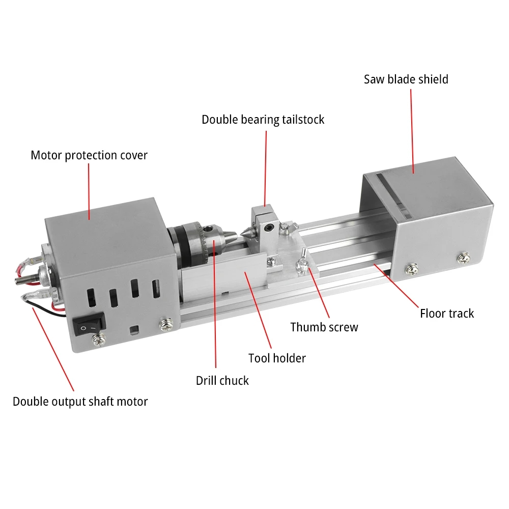 Multifunctional mini lathe for home workshop