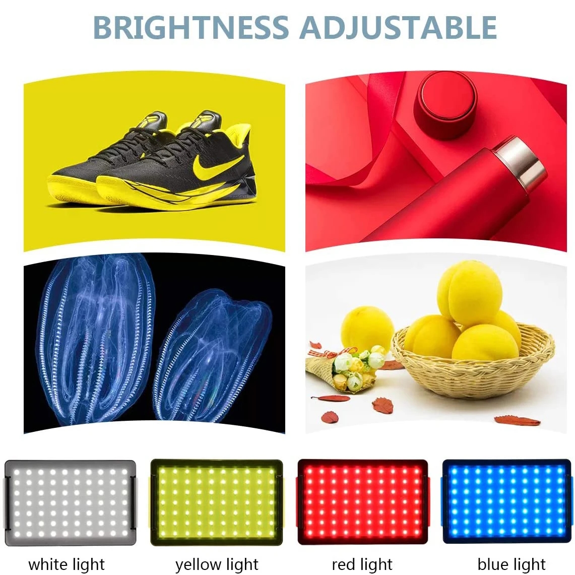 Filters of different colors for creating unique lighting