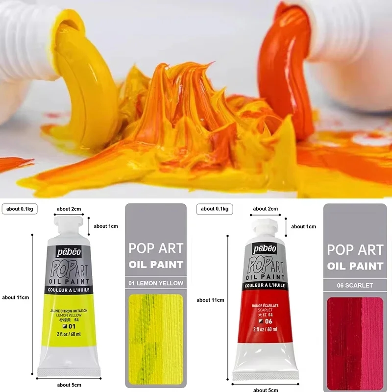 Close-up of tubes with multicolored oil paints
