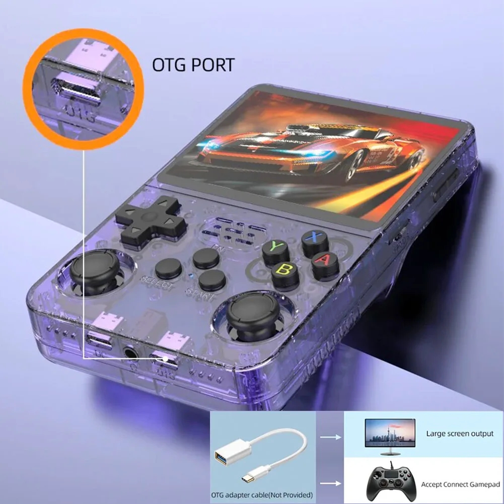 Durable and long-lasting body of the R36S portable game console, made from high-quality materials