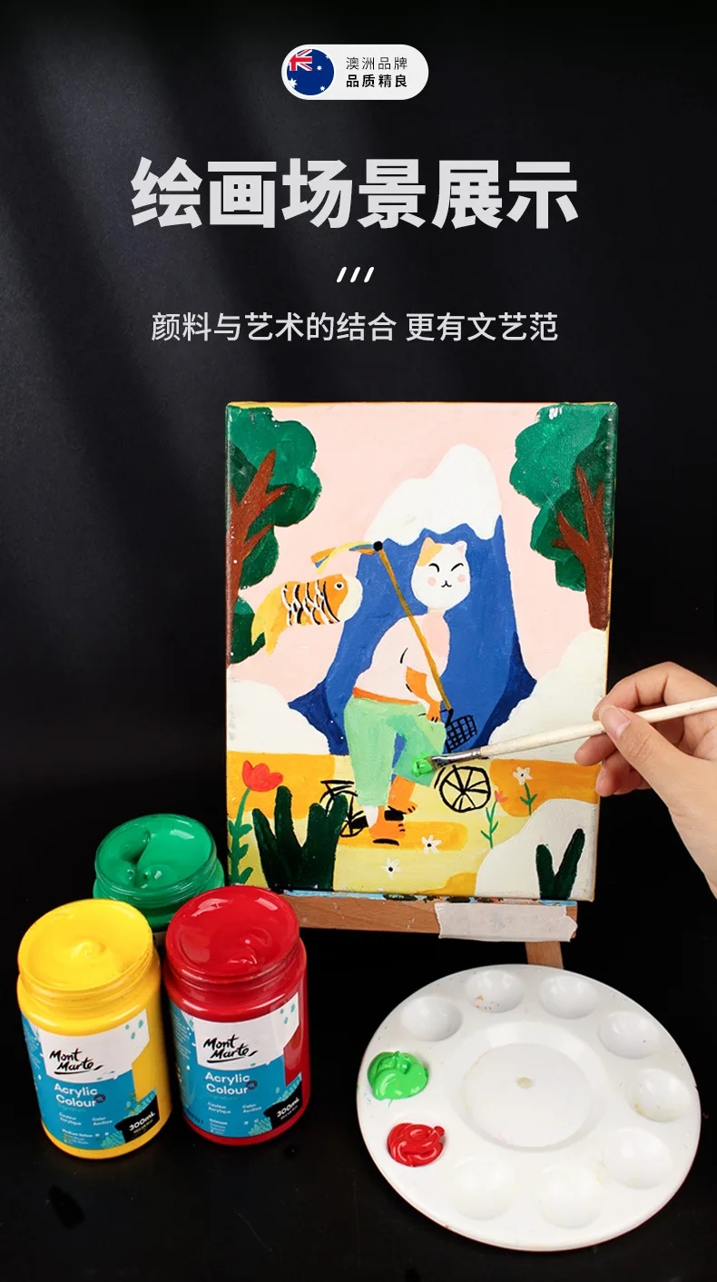 Artist using acrylic paint to create a unique piece