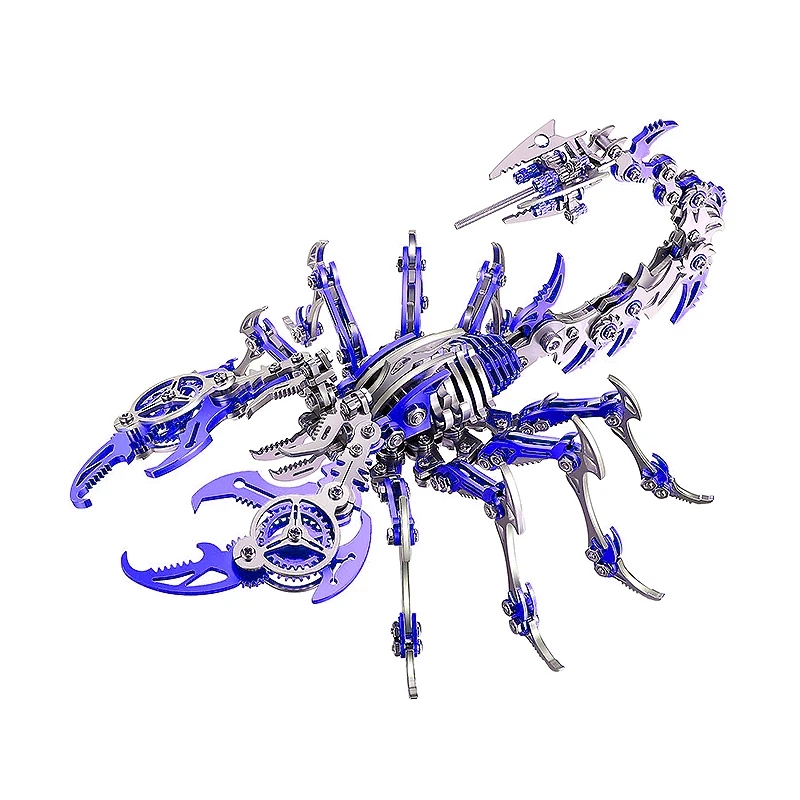 Detailed instructions with step-by-step diagrams for assembling the scorpion model