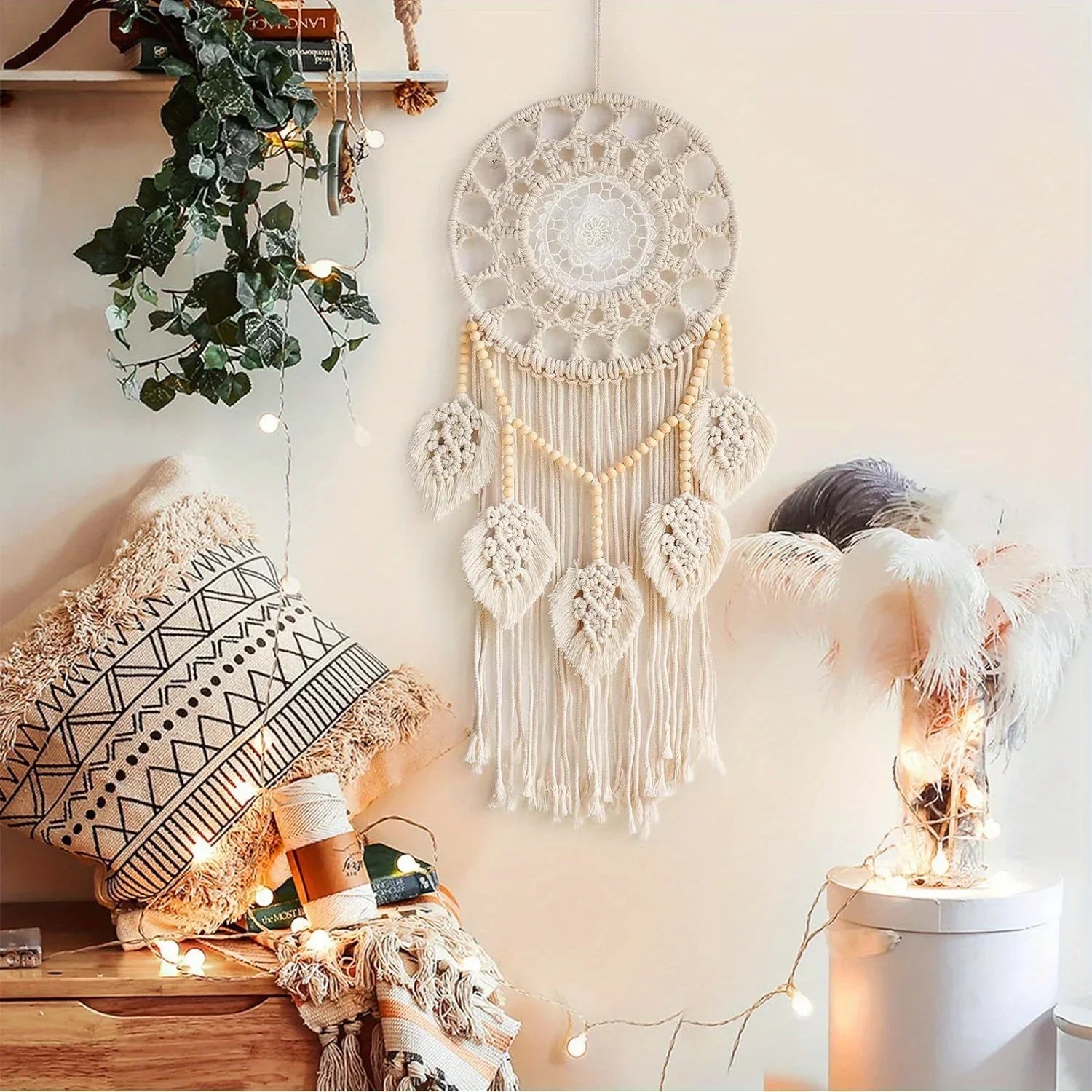 Perfect macrame dream catcher that will add coziness to the children's room and protect from bad dreams