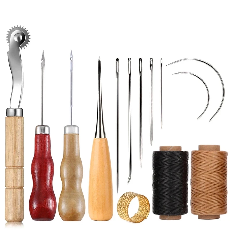 Praktisches Set zum Nähen von Leder, ideal für Heimreparaturen
