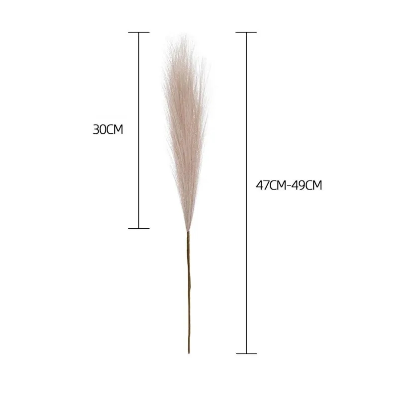 Decorative set of 10 artificial reed flowers, looking impressive in the interior