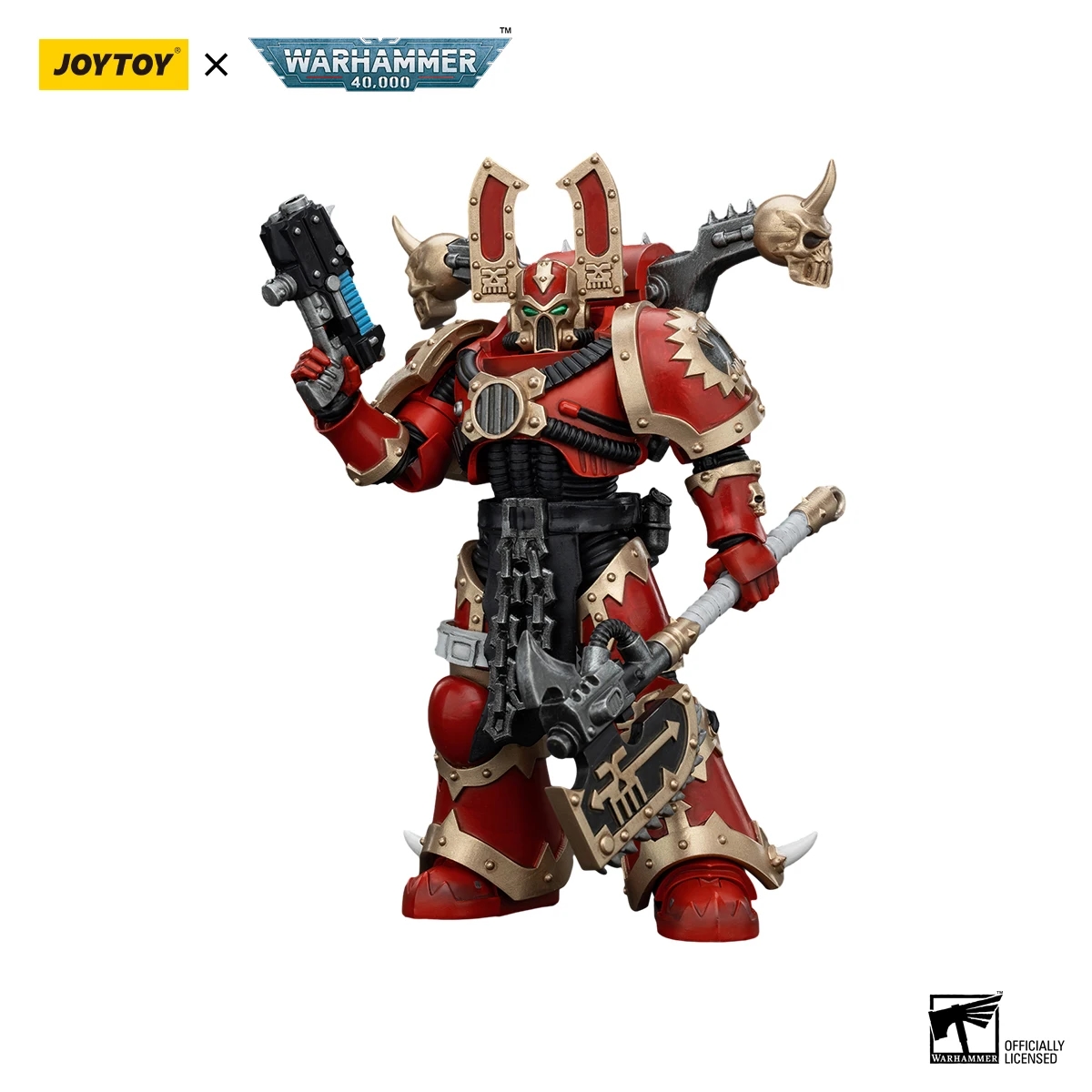 Khorne Berserker figures in dynamic battle pose