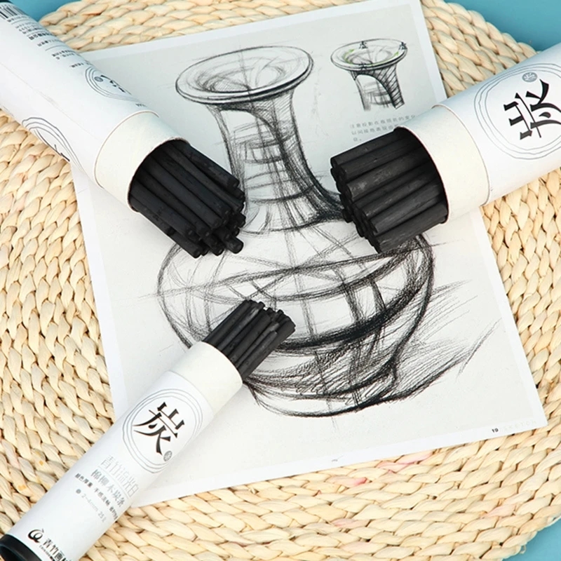 Les crayons à charbon de l'ensemble conviennent à la créativité artistique et au dessin