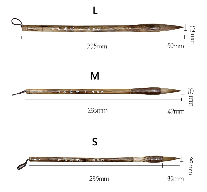 EZONE brush with natural hair for precise and beautiful writing