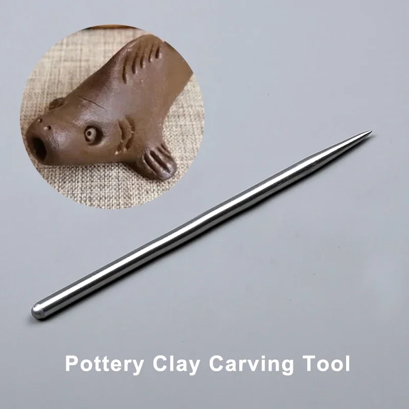 Steel tools with comfortable handles for extended work with clay