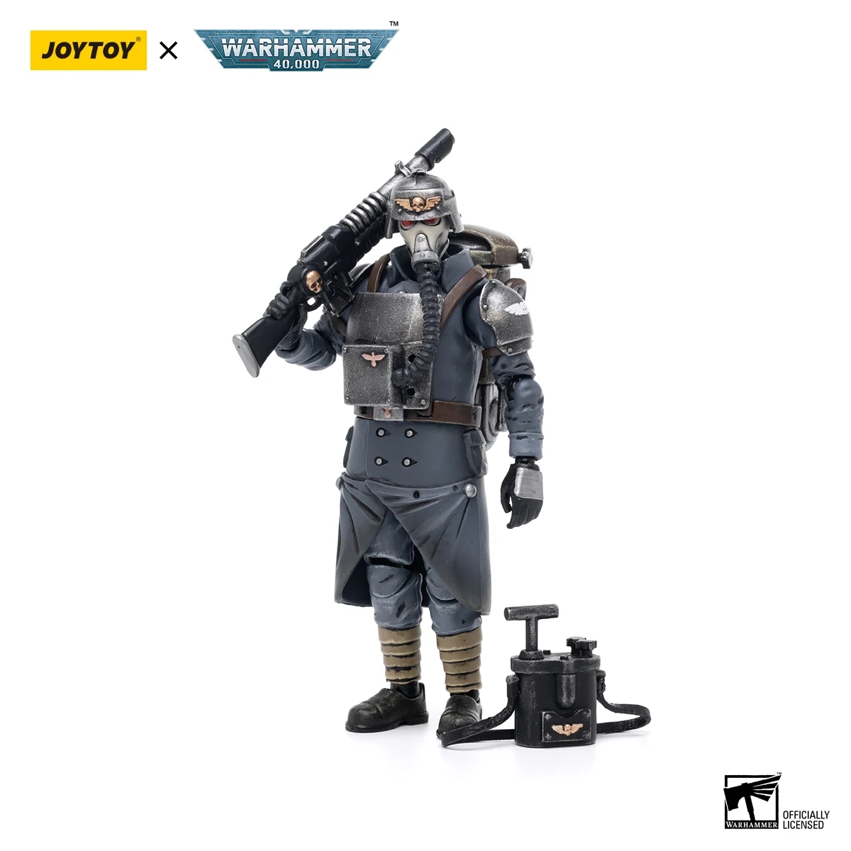 Set of the collectible figure of the veteran squad from Krieg Astra Militarum with additional accessories