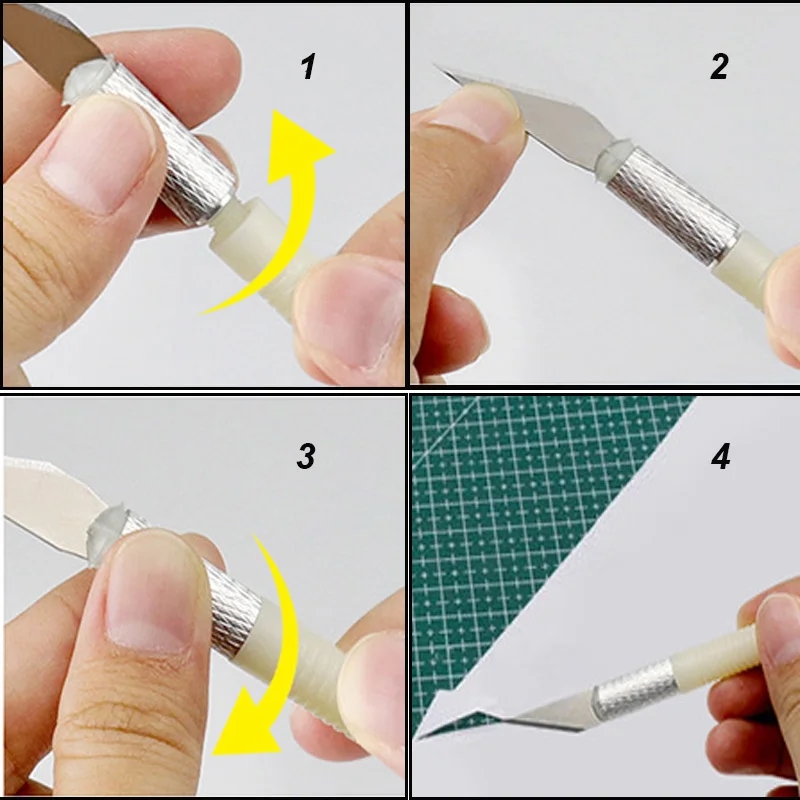 Example of work with chisels on a wooden surface