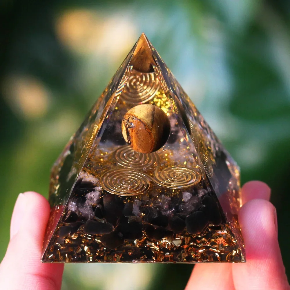 Stylish crystal on a workspace, helps eliminate negative energy and attracts success