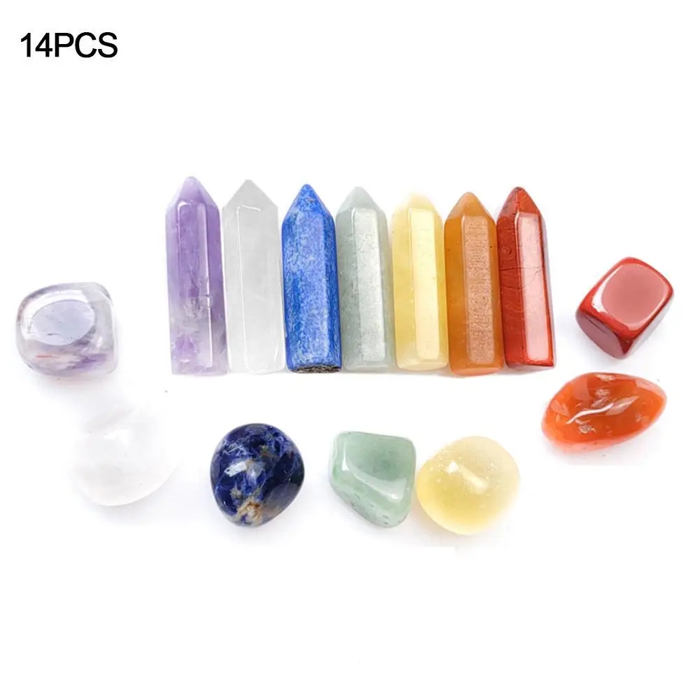 Collection of stones and minerals of different shapes and colors in a wooden box