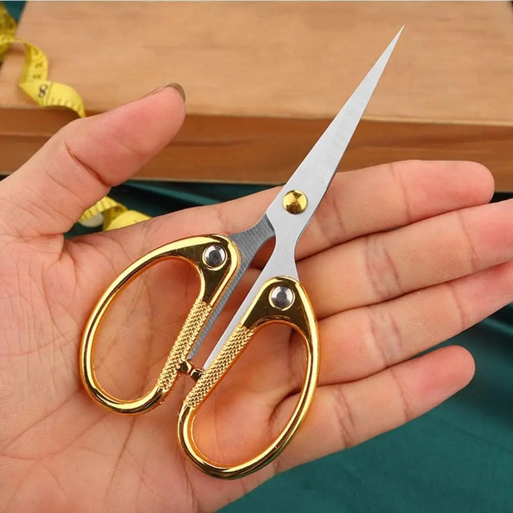 Close-up of sharp blades of scissors for precise cutting of clothing and materials