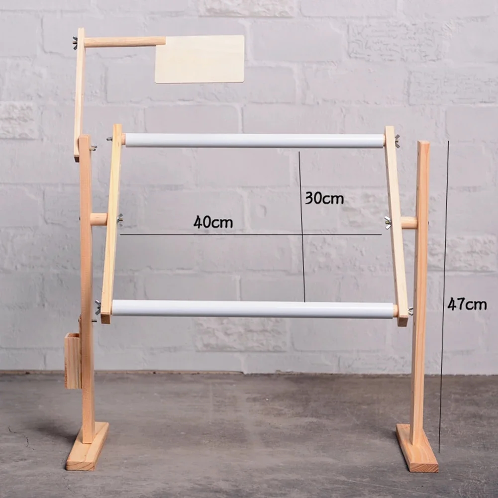 Process of assembling the adjustable wooden frame for cross-stitch embroidery