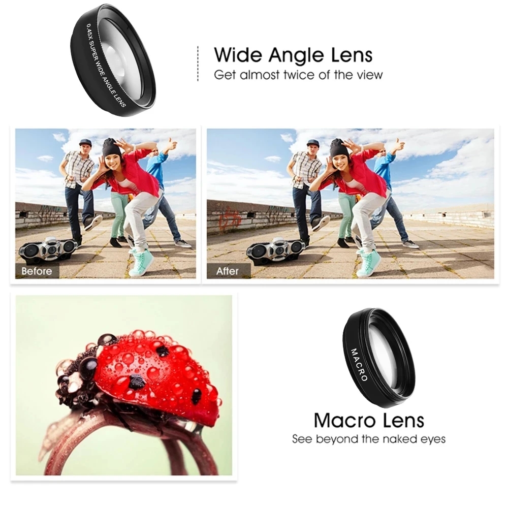 Photo of the universal clip-on lens in macro mode