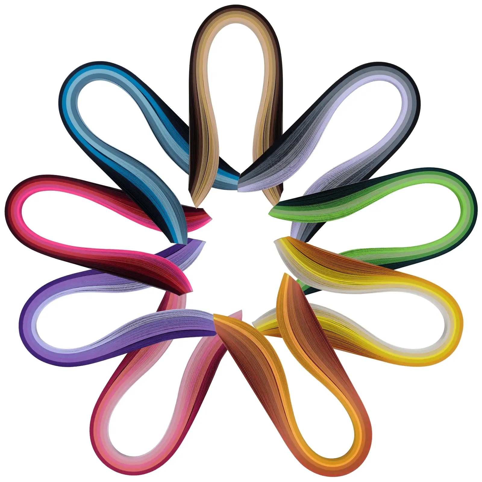 gradient quilling paper strips
